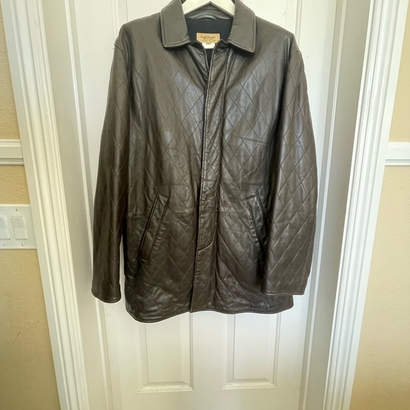 Paul Stuart XL luxury butter leather quilted coat - Picture 2 of 7